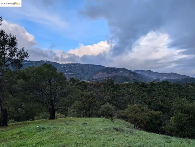 a view of a lush green mountain