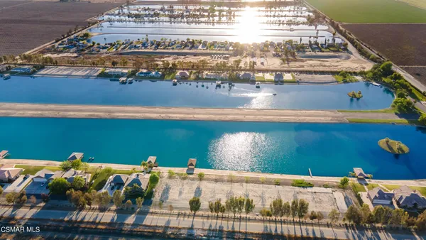 a view of a park with palm trees