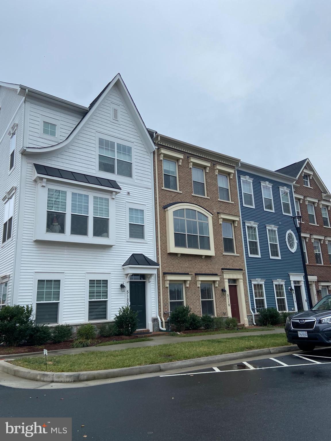 a front view of a building with yard