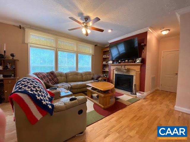 404 Rocky Road Stanardsville, VA 22973 - Photo 9 of 33 a living room with furniture a flat screen tv and a fireplace