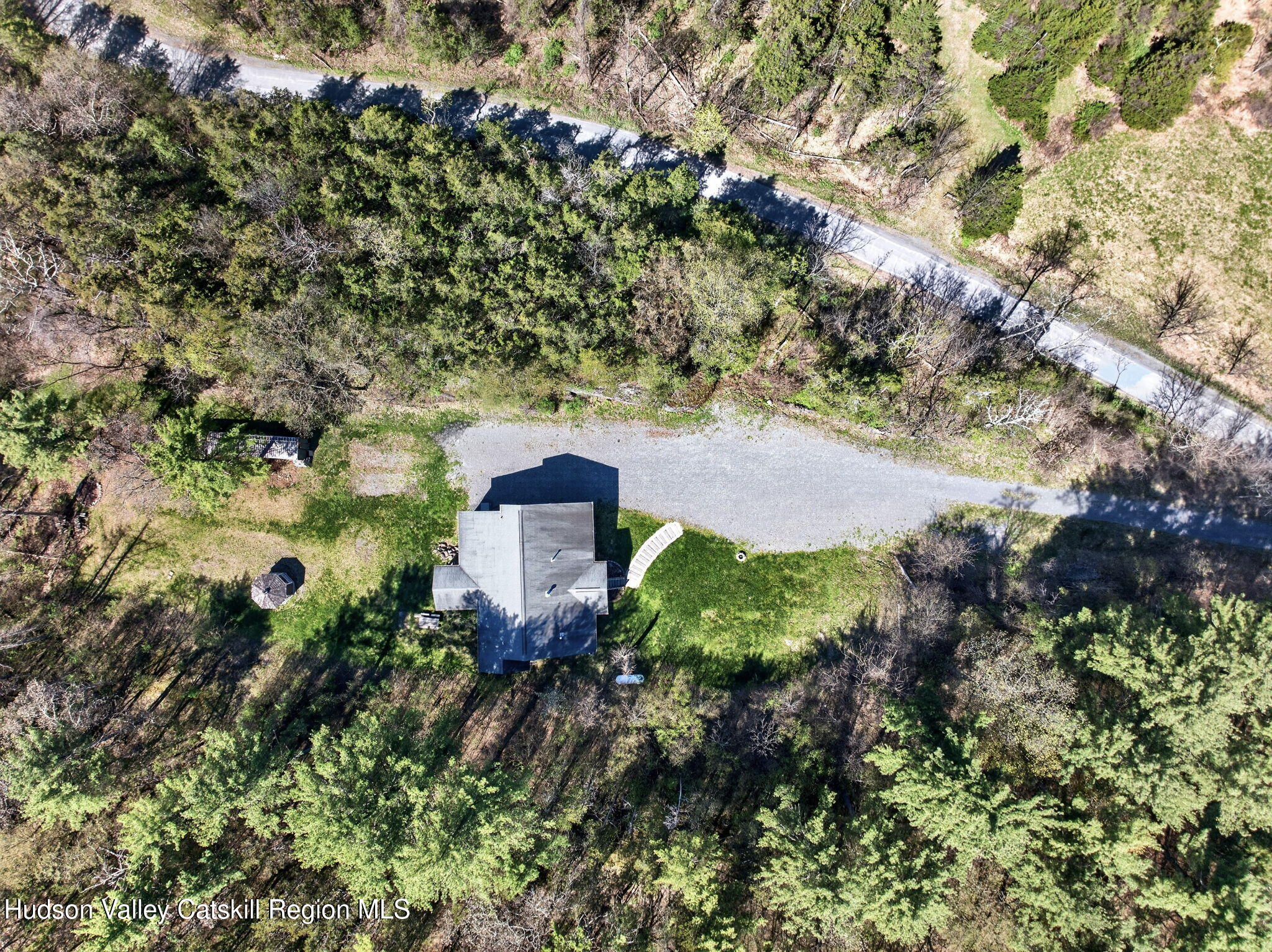86 Paul Horn Road Catskill, NY 12414 - Photo 52 of 56 an aerial view of a house with a yard