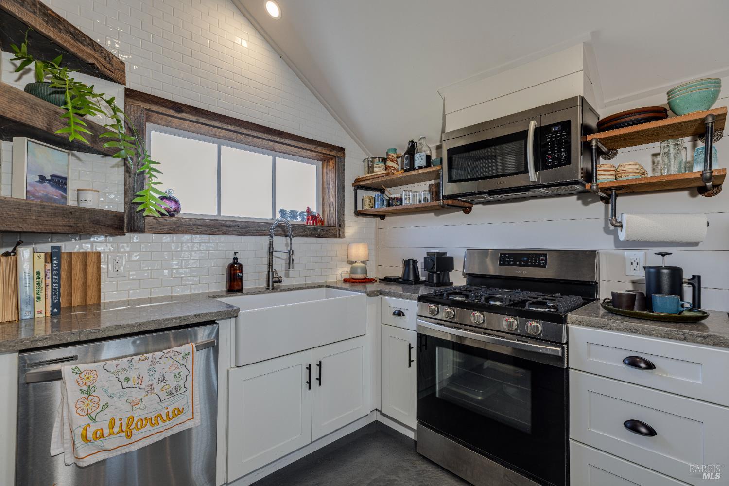 3150 Pepper Road Petaluma, CA 94952 - Photo 36 of 85 Subway tiles, SS dishwasher & granite countertops round out this charming kitchen.