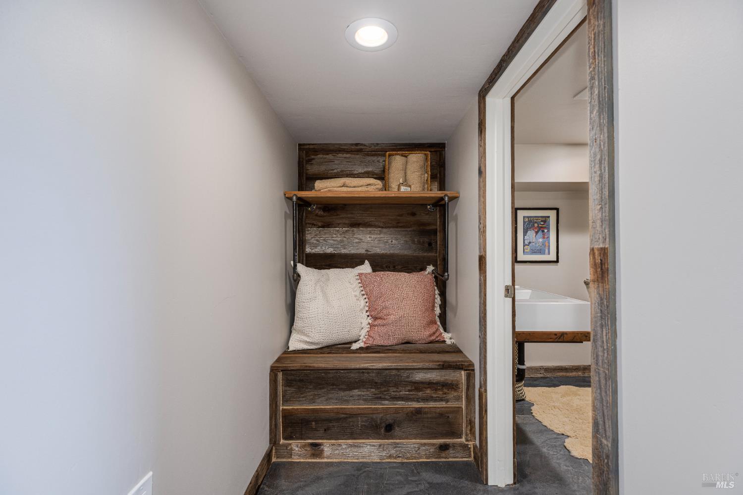 3150 Pepper Road Petaluma, CA 94952 - Photo 41 of 85 Junior ADU hallway storage area & door leading to full bathroom.