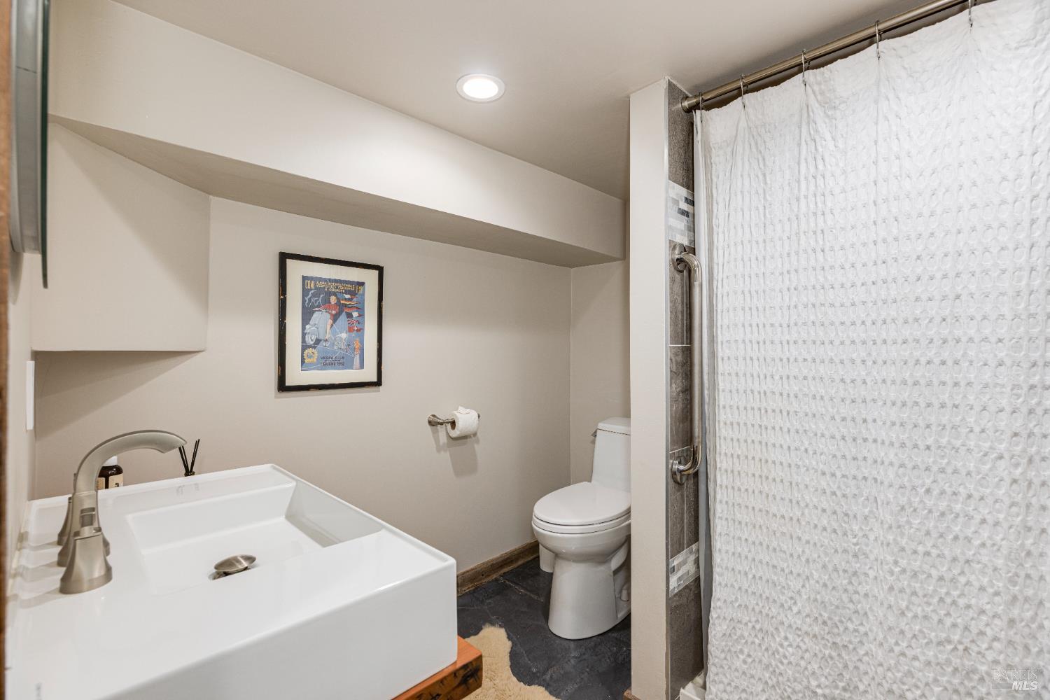 3150 Pepper Road Petaluma, CA 94952 - Photo 42 of 85 Walk-in tiled shower has been updated with a new vanity & toilet.