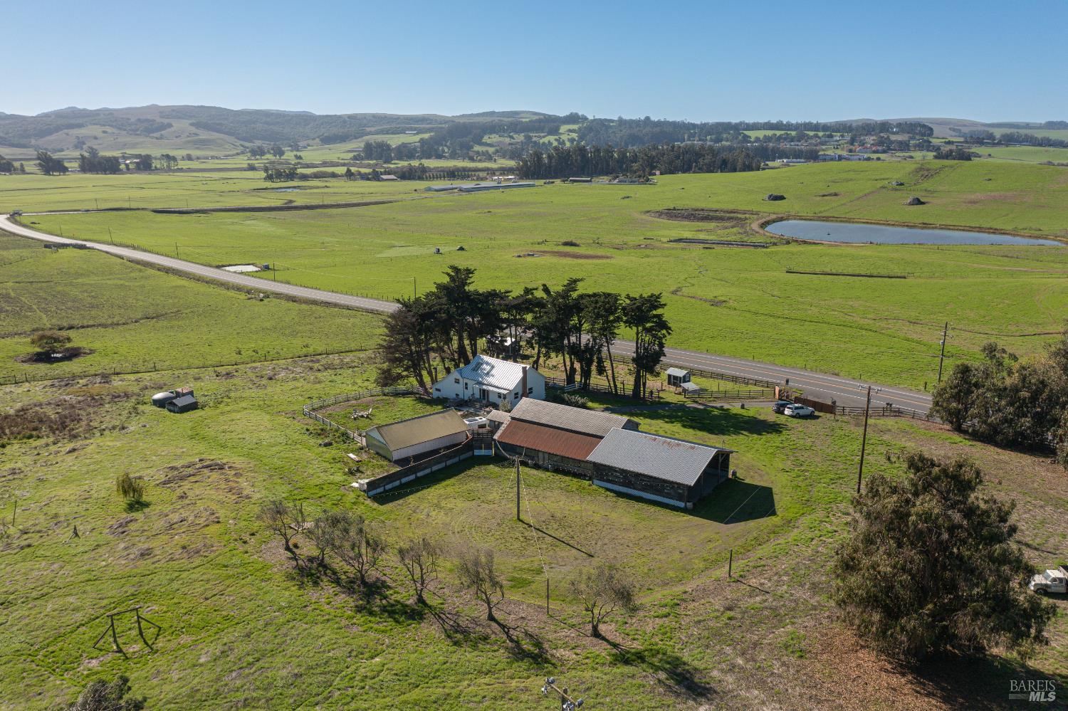 3150 Pepper Road Petaluma, CA 94952 - Photo 78 of 85 Aerial facing west of the green pasture land & beyond!
