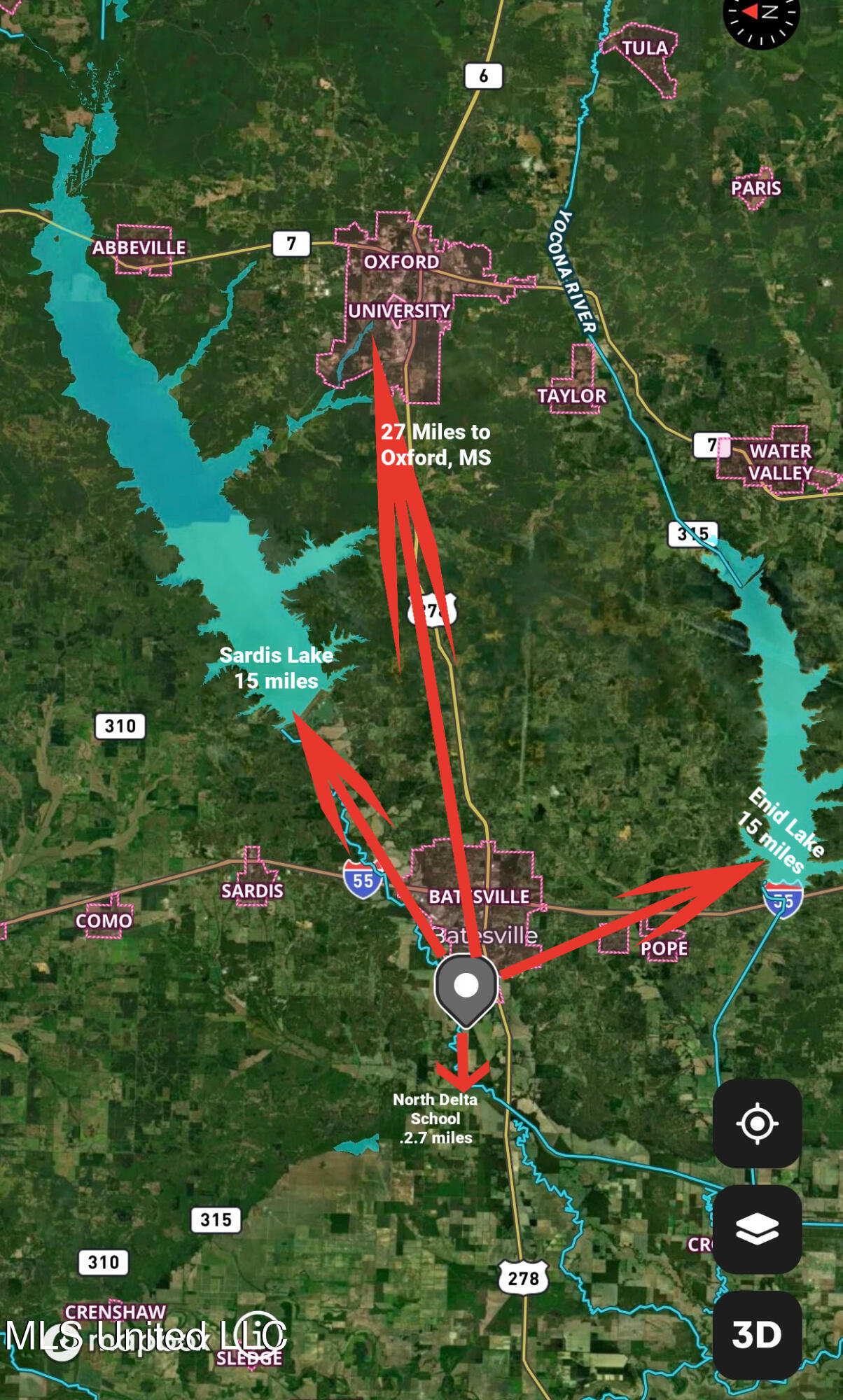 1085 Hadorn Road Batesville, MS 38606 - Photo 2 of 39 Nearby Lakes and cities!