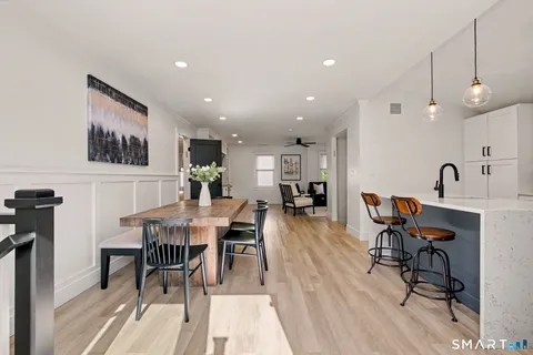 a bedroom with a bed and a closet