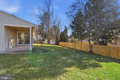 a view of a backyard with tree