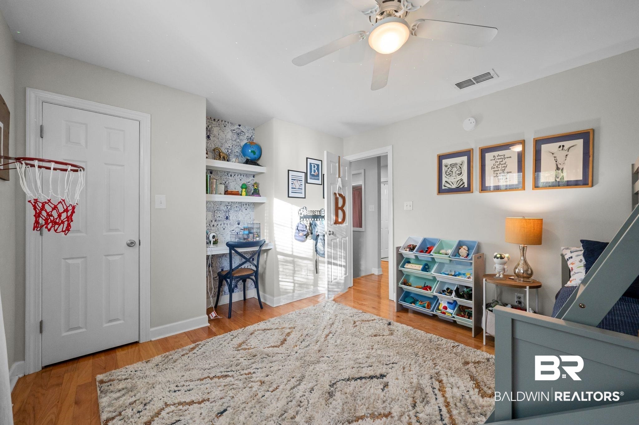 1825 Spring Hill Avenue Mobile, AL 36607 - Photo 28 of 43 Bedroom featuring light wood-style floors and a ceiling fan