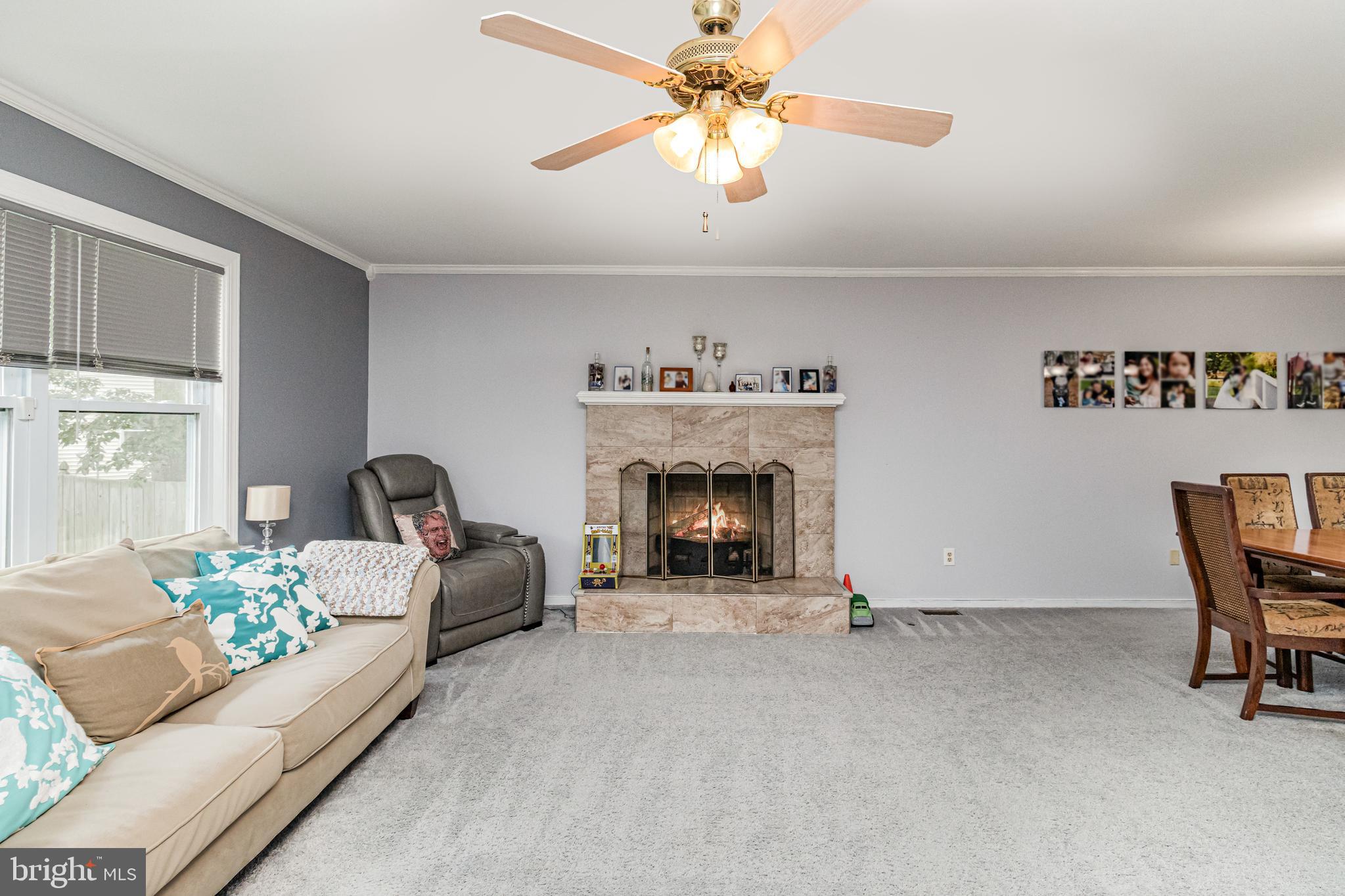 5212 Farmcrest Circle Prince George, VA 23875 - Photo 12 of 27 a living room with furniture and a fireplace