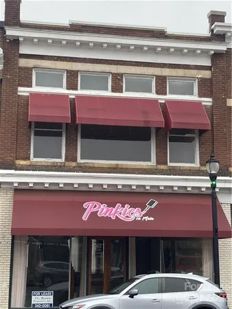a front view of a building