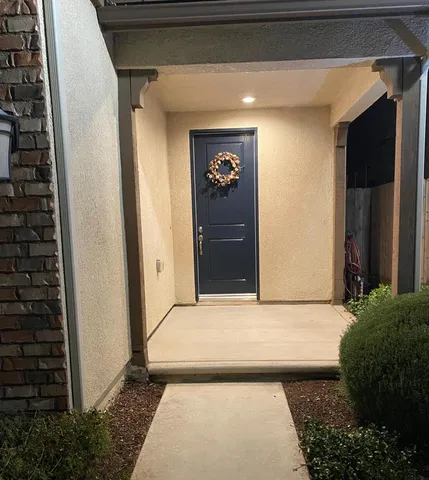 a view of front door of house