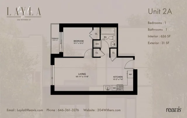 $895,000 | 204 Withers Street, Unit 2F | Williamsburg