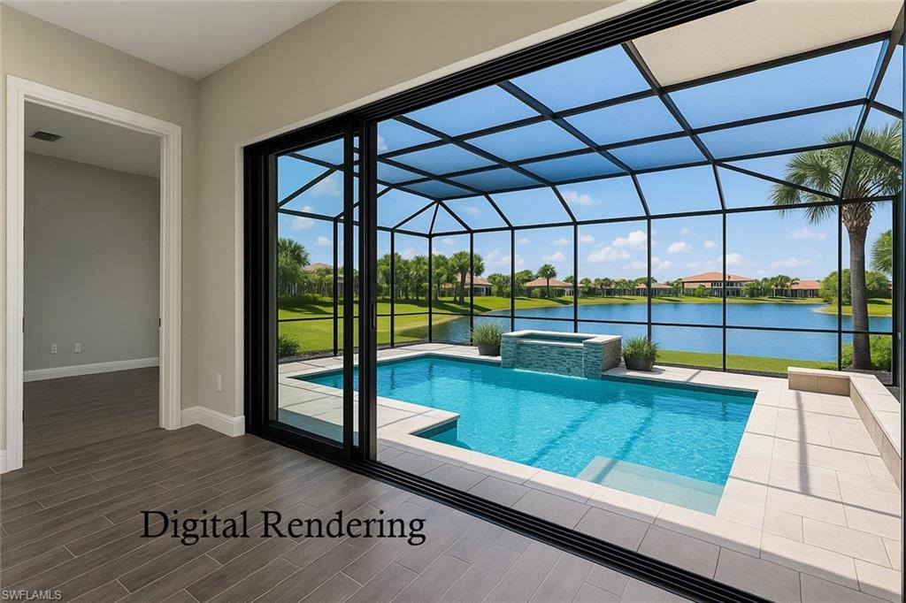 4711 Abaca Circle Naples, FL 34119 - Photo 3 of 32 a view of a living room with a floor to ceiling window next to a yard