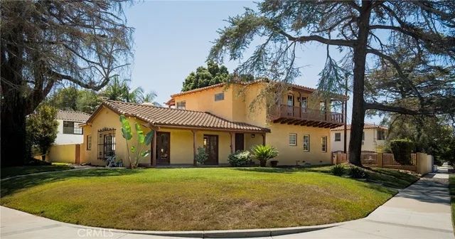 front view of house with a garden