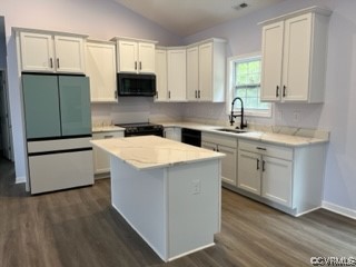 11411 Winterpock Road Chesterfield, VA 23838 - Photo 8 of 16 a kitchen with a sink a microwave a refrigerator and cabinets