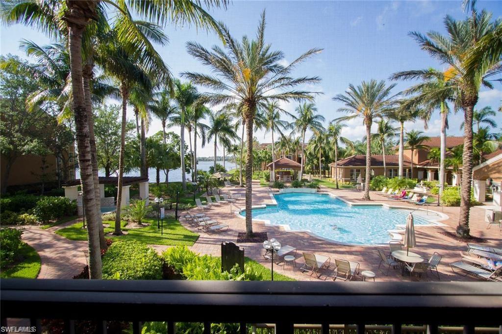 a view of a yard with a patio