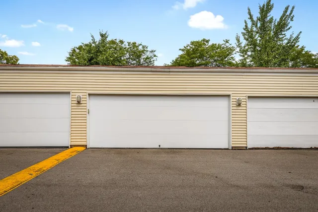 a view of a garage