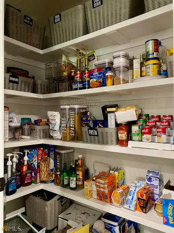 a store room with lots of different kinds of food