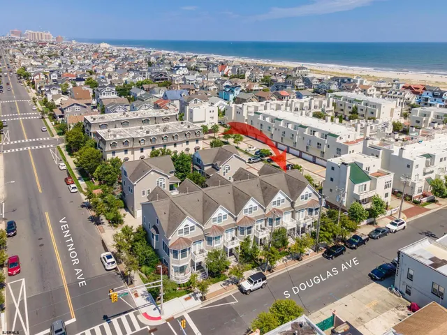 an aerial view of multiple house