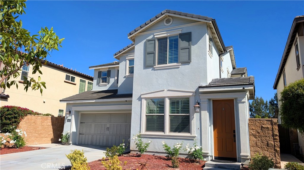 a front view of a house