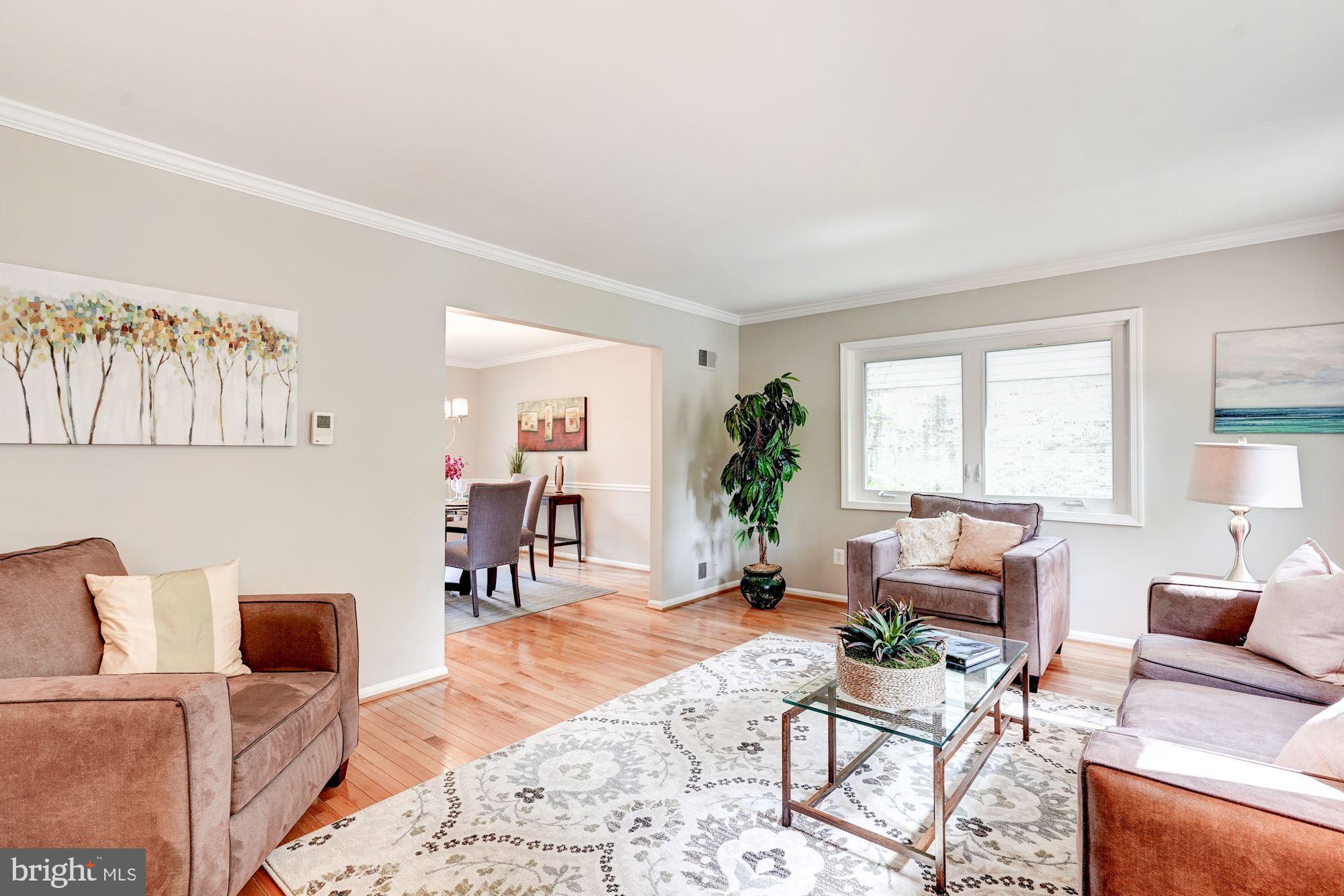 Three windows in spacious living room