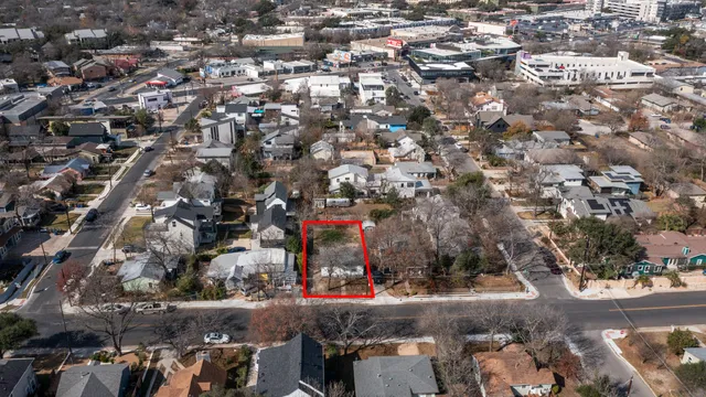 an aerial view of a city