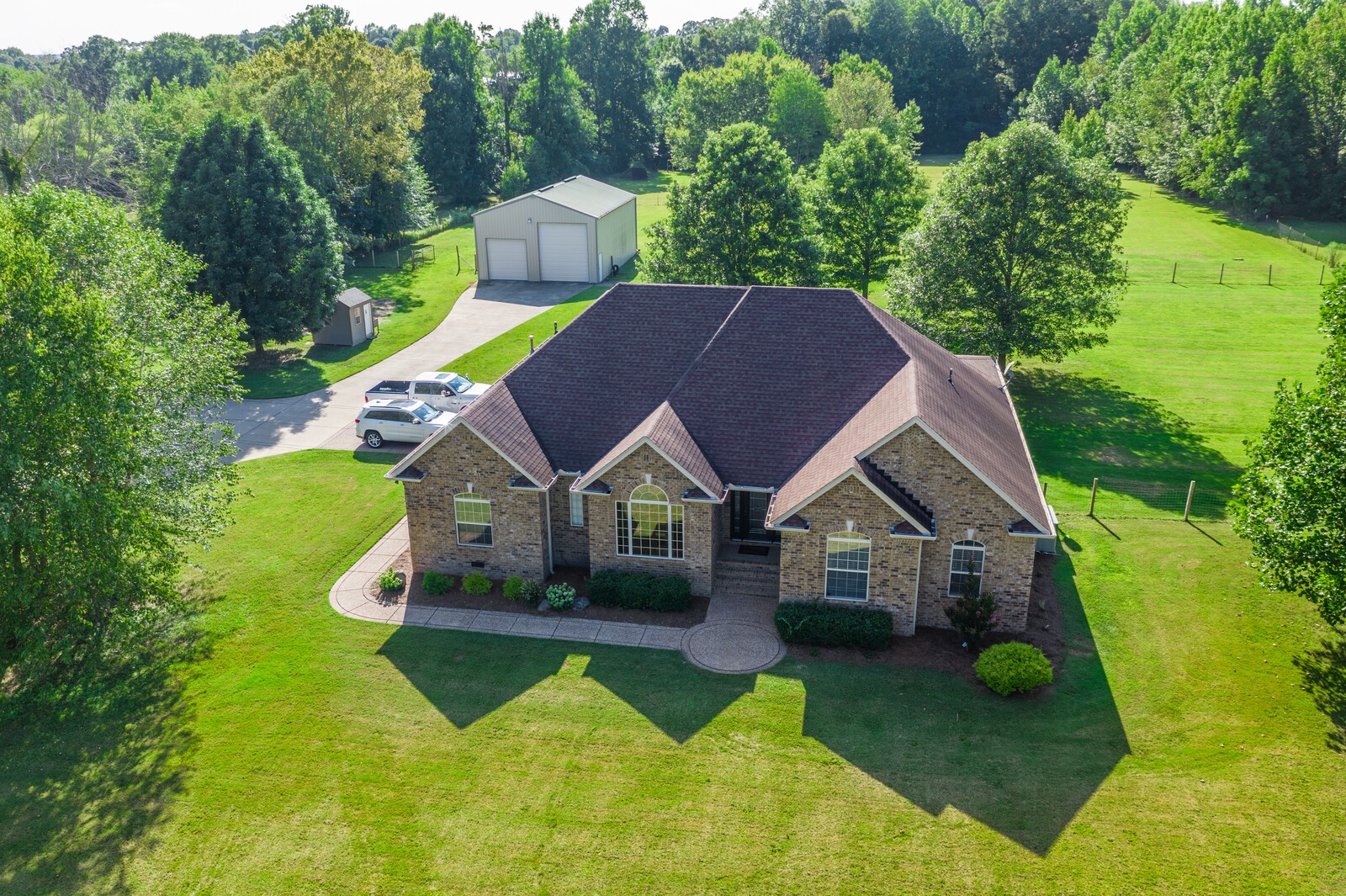 4221 Mt Zion Road Springfield, TN 37172 - Photo 3 of 36 a aerial view of a house with swimming pool