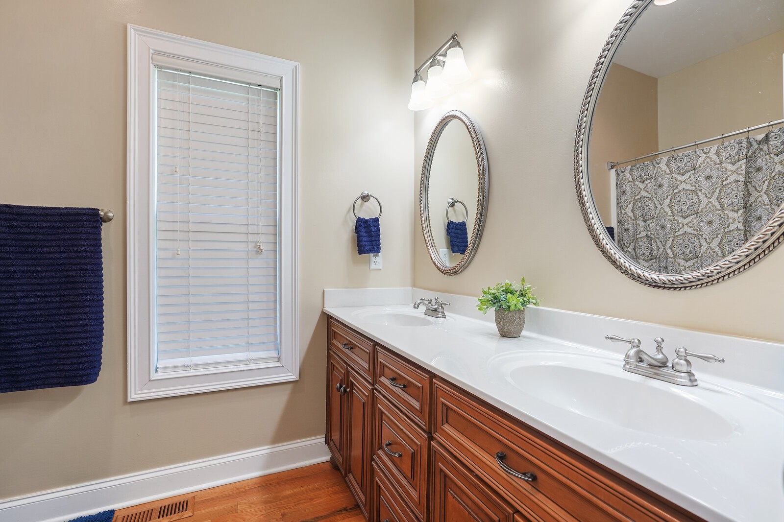 4221 Mt Zion Road Springfield, TN 37172 - Photo 34 of 36 a bathroom with a double vanity sink and a mirror