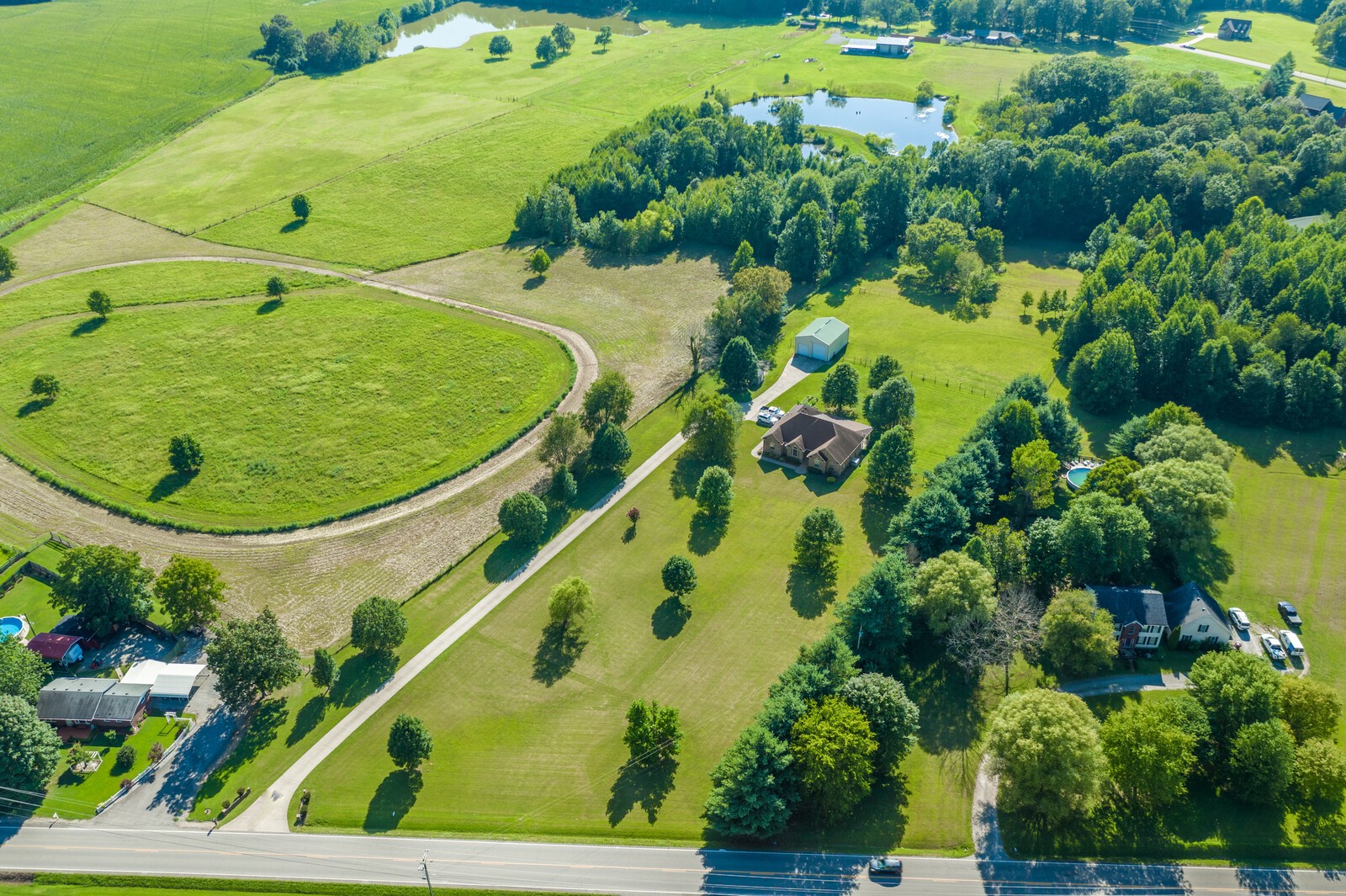 4221 Mt Zion Road Springfield, TN 37172 - Photo 8 of 36 an aerial view of a swimming pool
