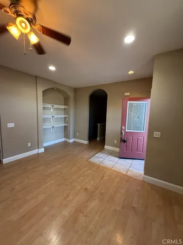 a view of a livingroom with a staircase
