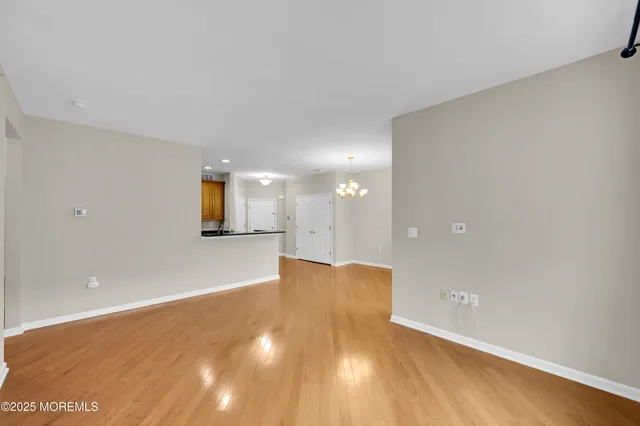 a view of a road with a building in the background