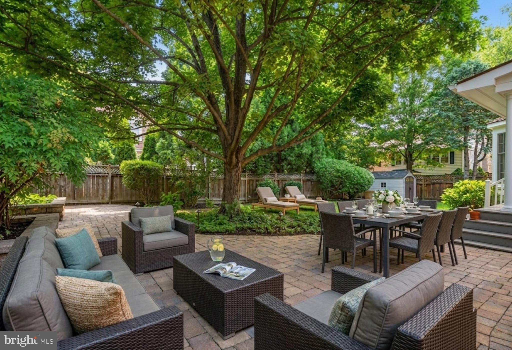 4007 West Braddock Road Alexandria, VA 22304 - Photo 35 of 52 a view of a backyard with furniture and a fire pit