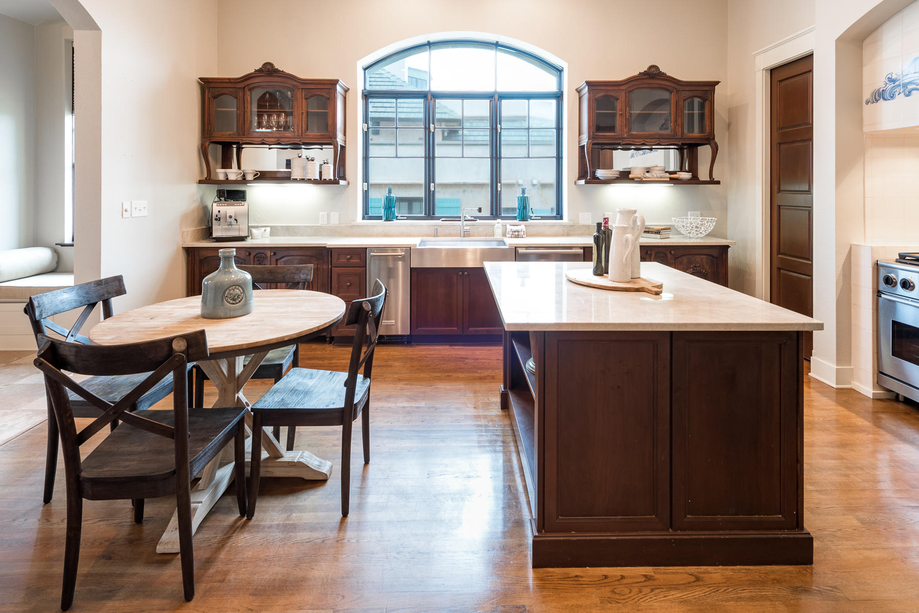 25 Stallworth Boulevard Santa Rosa Beach, FL 32459 - Photo 18 of 38 a dining room with a table chairs and a kitchen view