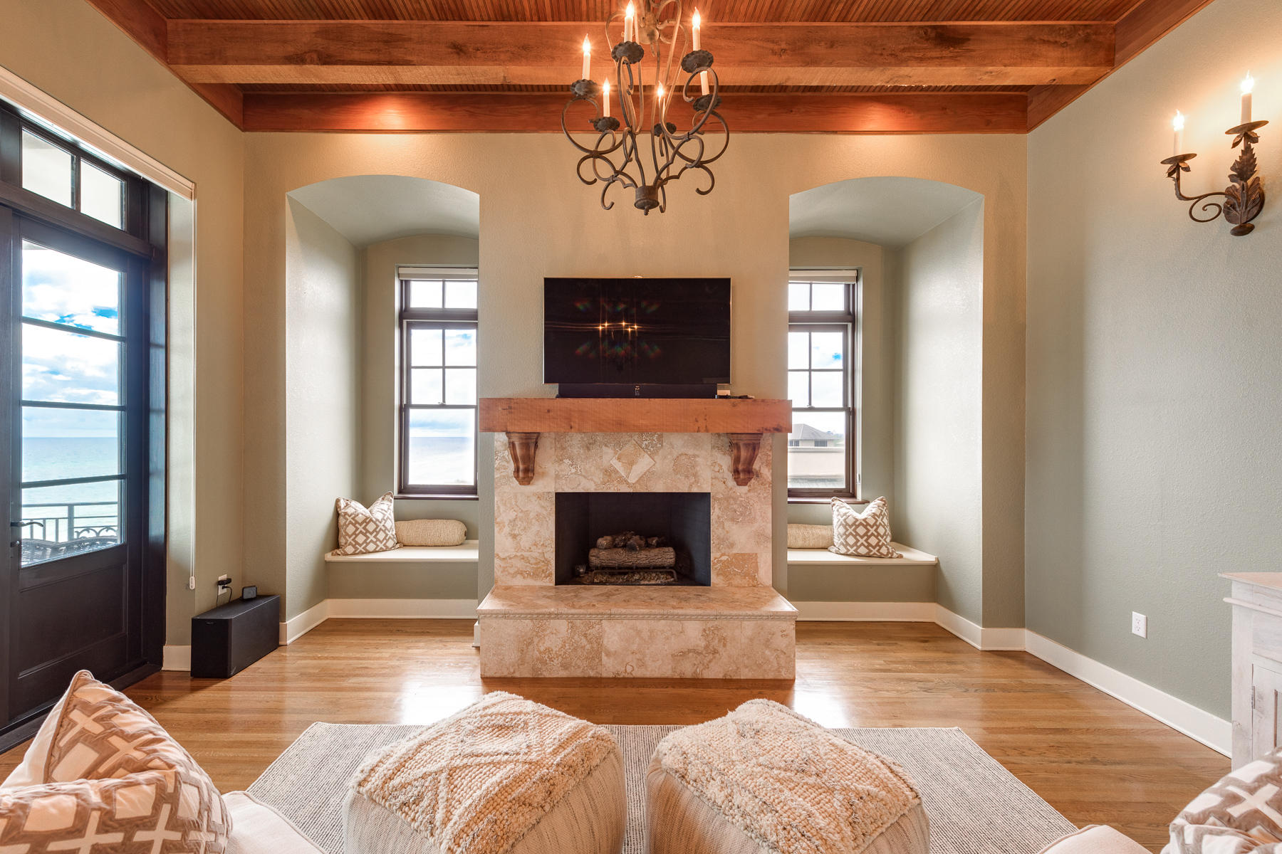 25 Stallworth Boulevard Santa Rosa Beach, FL 32459 - Photo 28 of 38 a living room with furniture and a fireplace