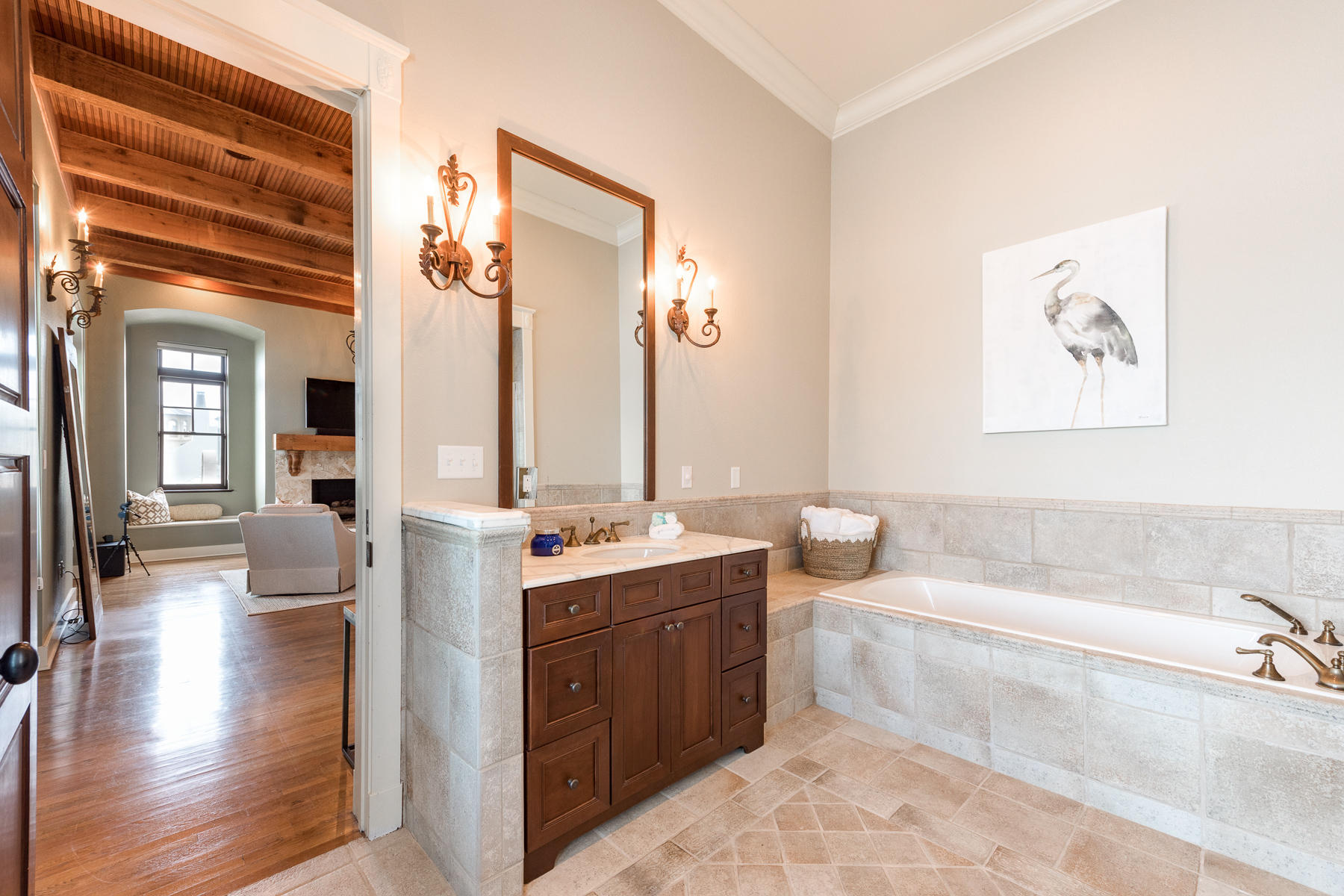 25 Stallworth Boulevard Santa Rosa Beach, FL 32459 - Photo 29 of 38 a spacious bathroom with a tub sink and mirror