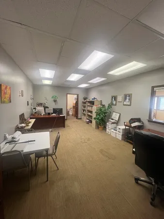 a room with furniture