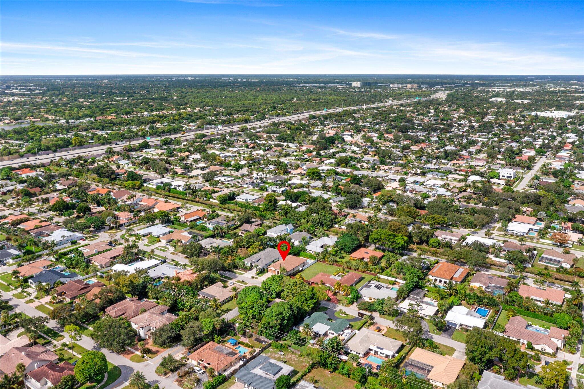 1301 Southwest 15th Street Boca Raton, FL 33486 - Photo 53 of 54 an aerial view of residential houses with city view