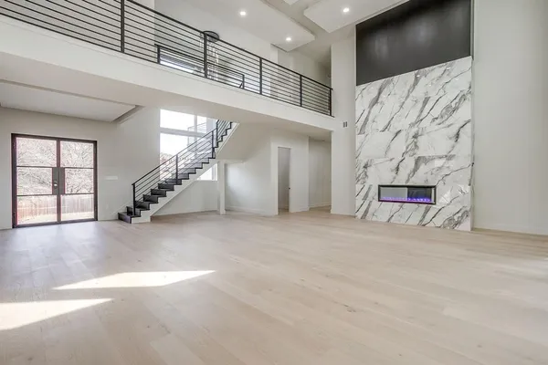 a view of a hallway with entryway