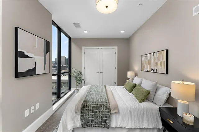 a view of a lake from a balcony