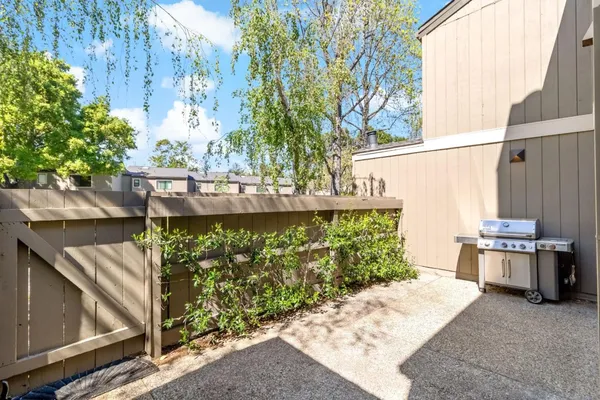a view of outdoor space and barbecue grill