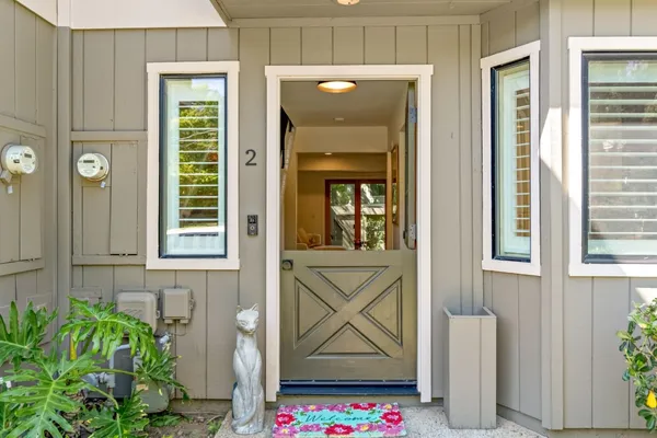 a view of front door of house