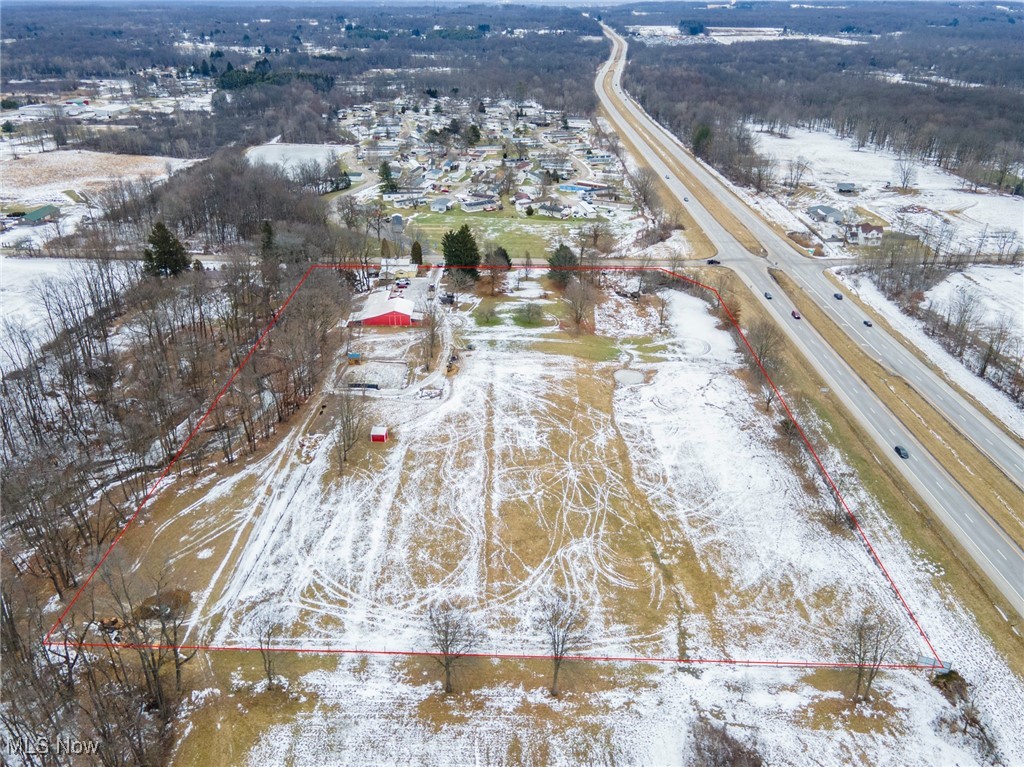 446 Warner Road Southeast Vienna, OH 44473 - Photo 8 of 32 View of snowy aerial view