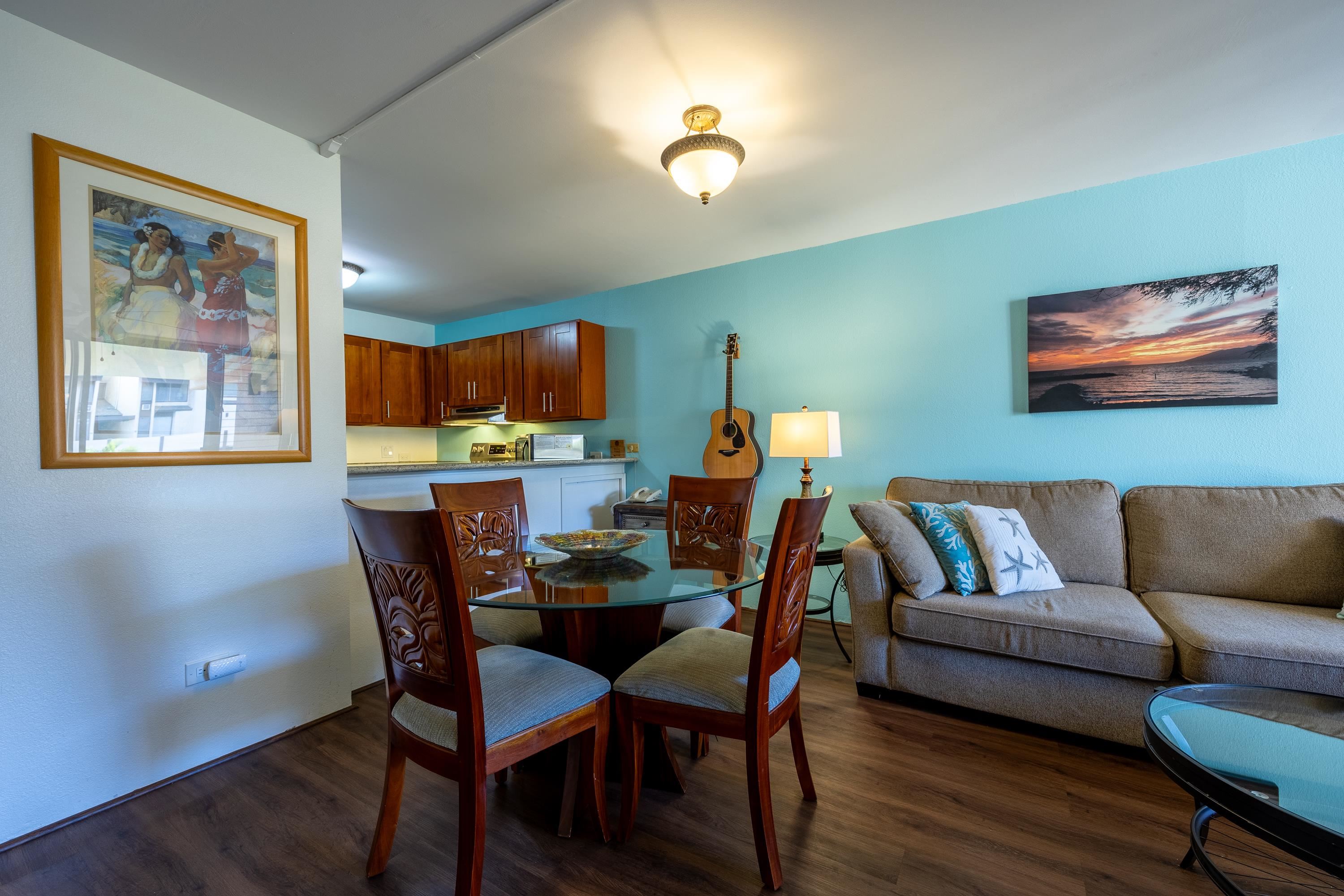 2695 South Kihei Road, Unit 9209 Kihei, HI 96753 - Photo 16 of 50 a living room with furniture and kitchen view