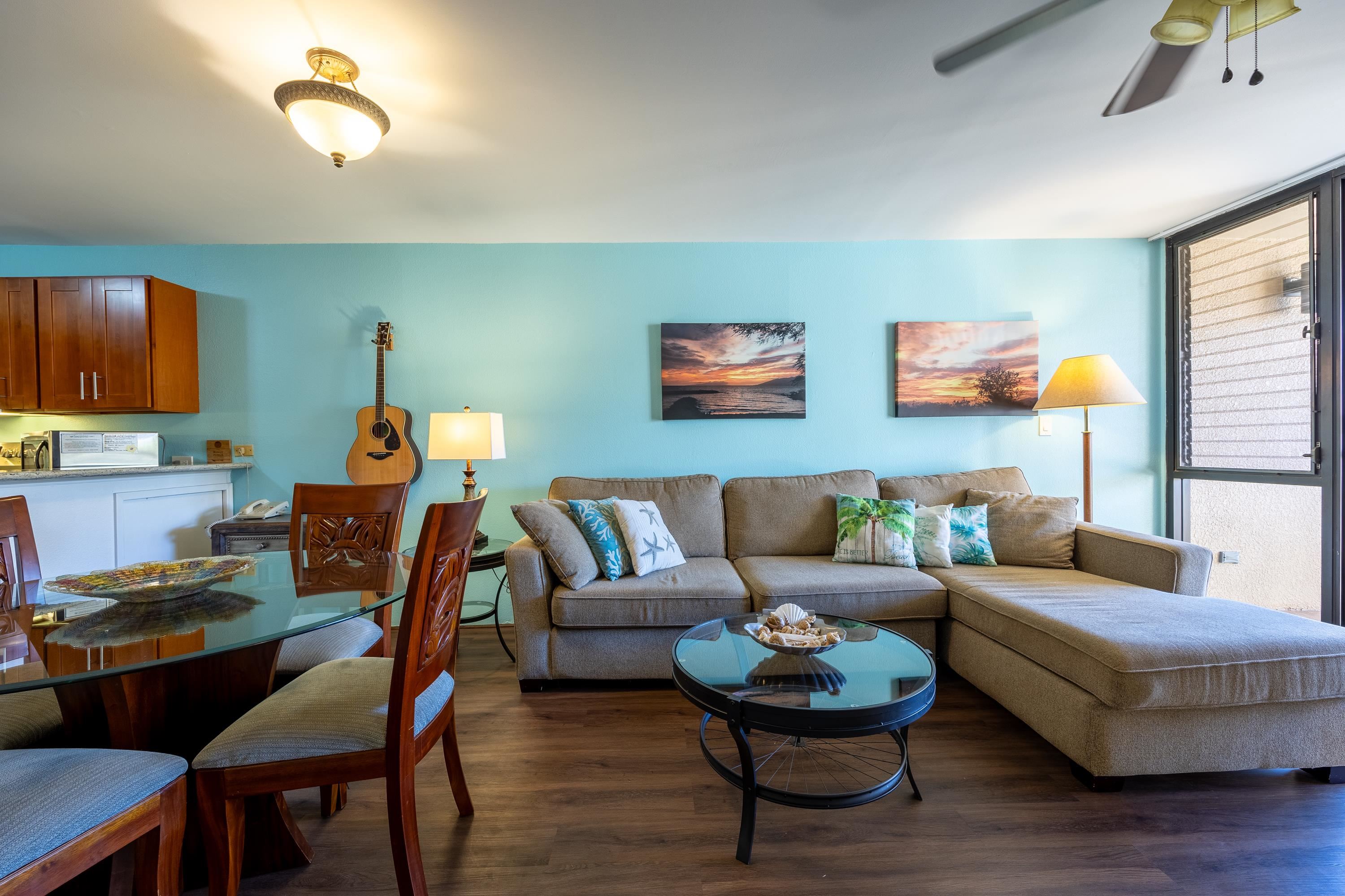 2695 South Kihei Road, Unit 9209 Kihei, HI 96753 - Photo 17 of 50 a living room with furniture and a flat screen tv