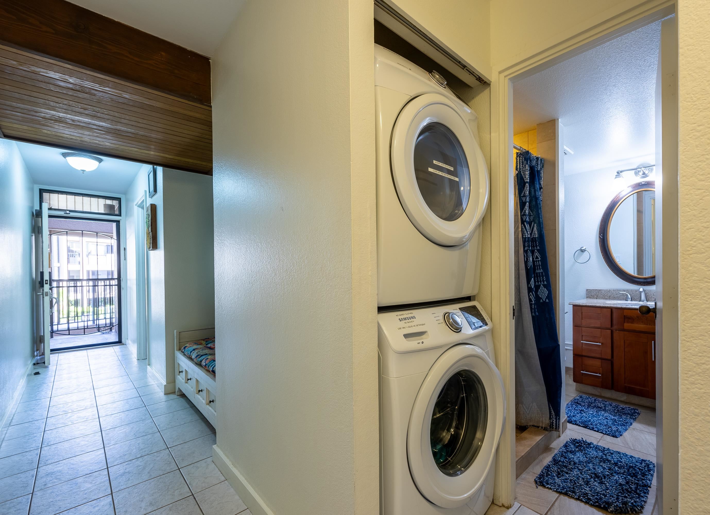 2695 South Kihei Road, Unit 9209 Kihei, HI 96753 - Photo 20 of 50 a view of a storage and utility room with washer and dryer