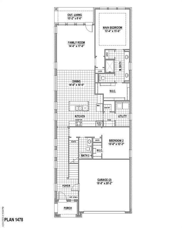 824 Stone Grv Road Lavon, TX 75166 - Photo 4 of 5 1st Level Floor plan