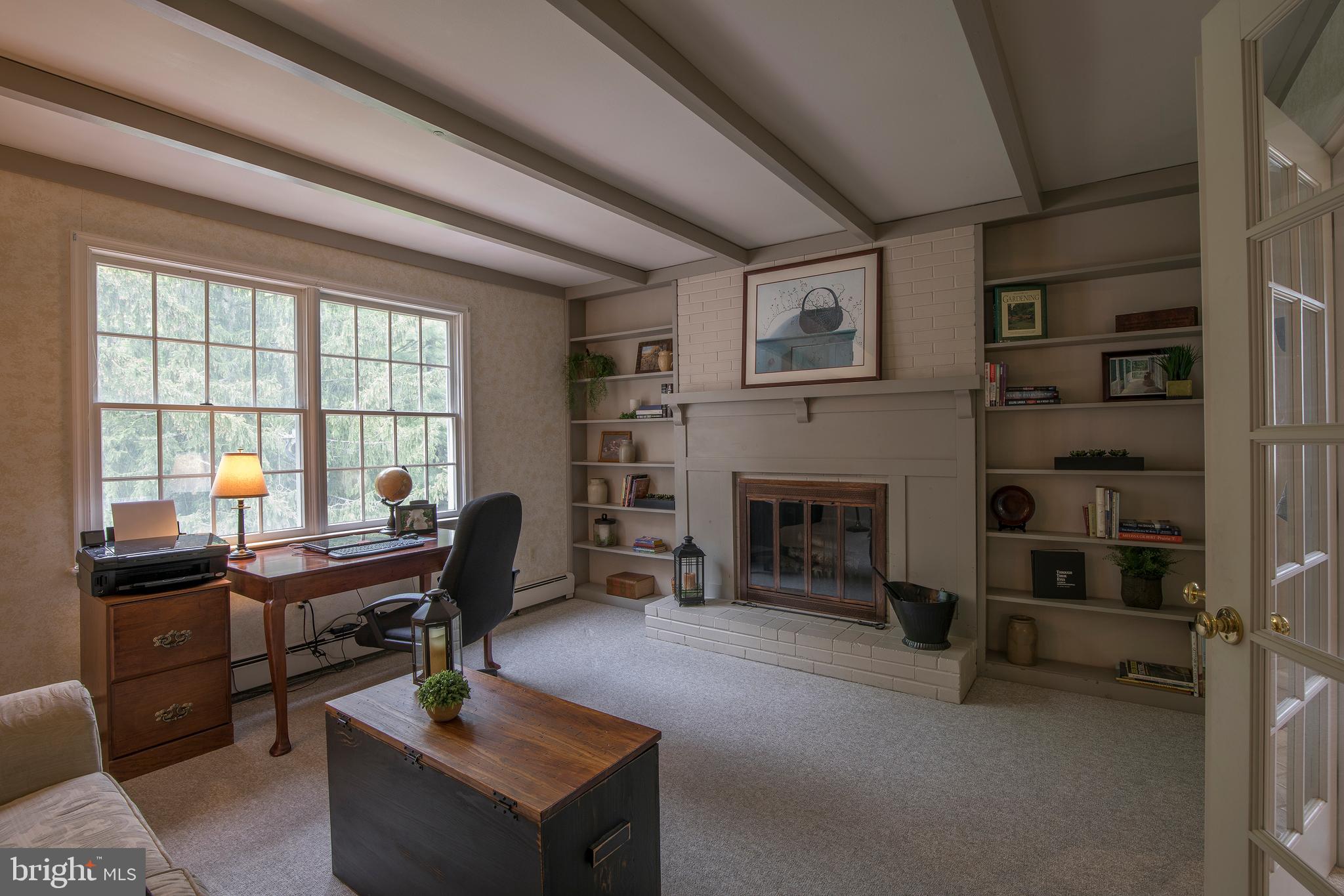 4043 Applebutter Road Perkasie, PA 18944 - Photo 16 of 23 Study with Fireplace & Built-Ins