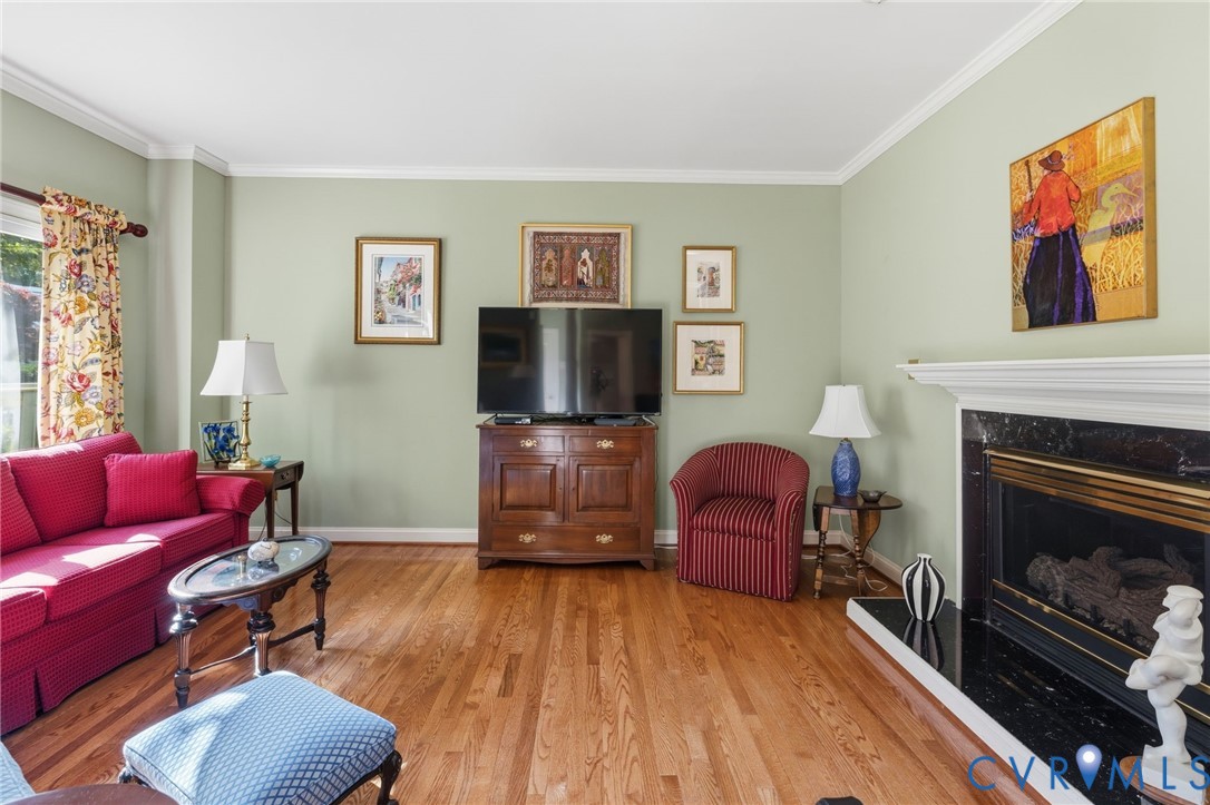 3137 Stony Point Road, Unit D Richmond, VA 23235 - Photo 5 of 31 Cozy living room with decorative gas fireplace.