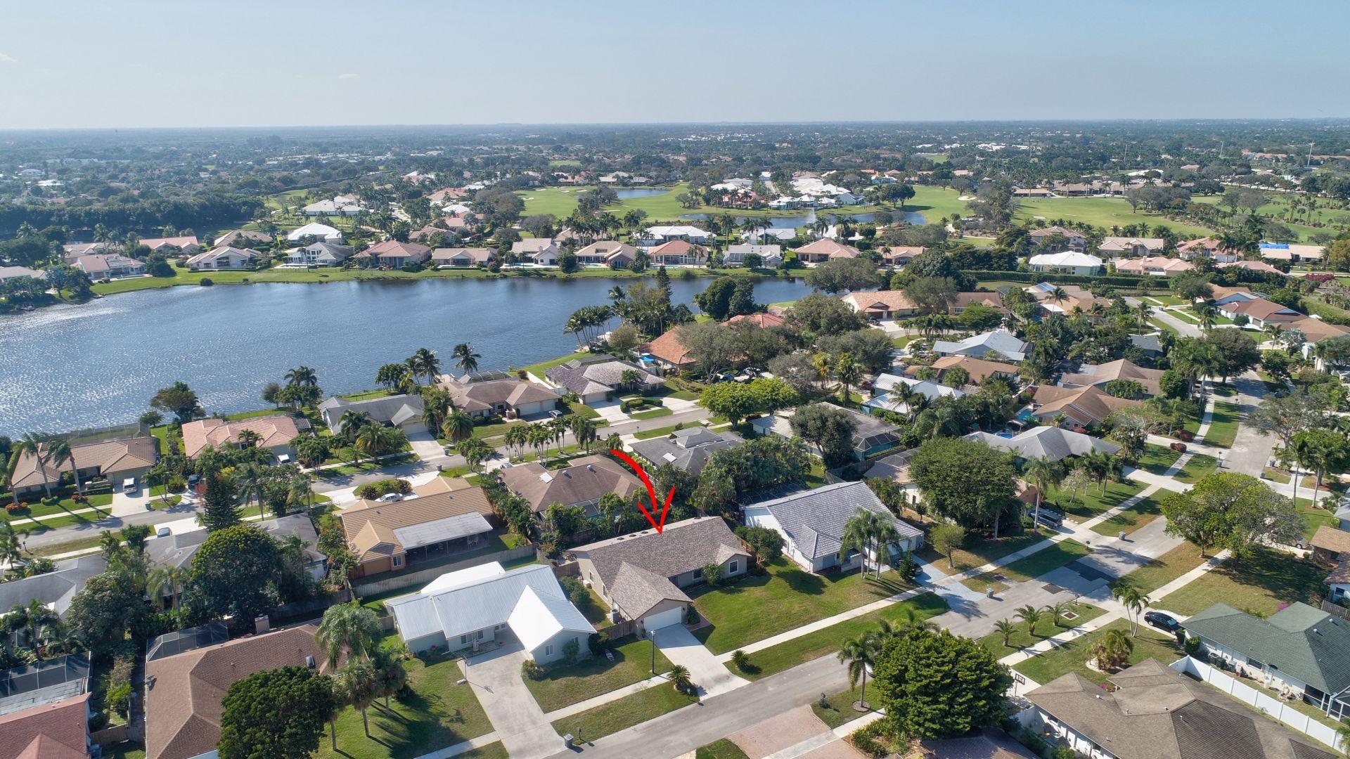 17285 Lake Park Road Boca Raton, FL 33487 - Photo 40 of 40 Aerial House & Lake